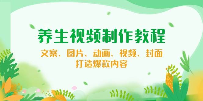 （14163期）养生视频制作教程，文案、图片、动画、视频、封面，打造爆款内容-智点网