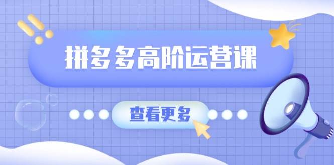 (14327期)拼多多高阶运营课:极致群爆款玩法,轻付费无尽复制,打造单品爆款之路-智点网