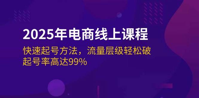 (14329期)2025年电商线上课程:快速起号方法,流量层级轻松破,起号率高达99%-智点网