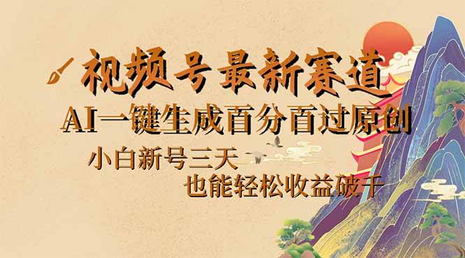 （14363期）视频号最新爆火赛道，AI一键生成百分百过原创，小白新号三天，也能轻松…-智点网