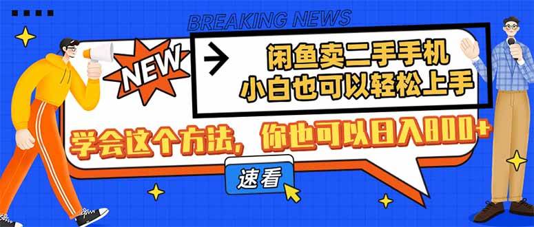 （14221期）闲鱼卖二手手机，小白也可以轻松上手，学会这个方法，你也可以日入800+-智点网