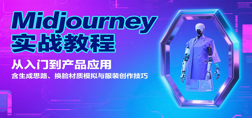 Midjourney实战教程：从入门到产品应用，含生成思路、换脸材质模拟与服装创作技巧-智点网