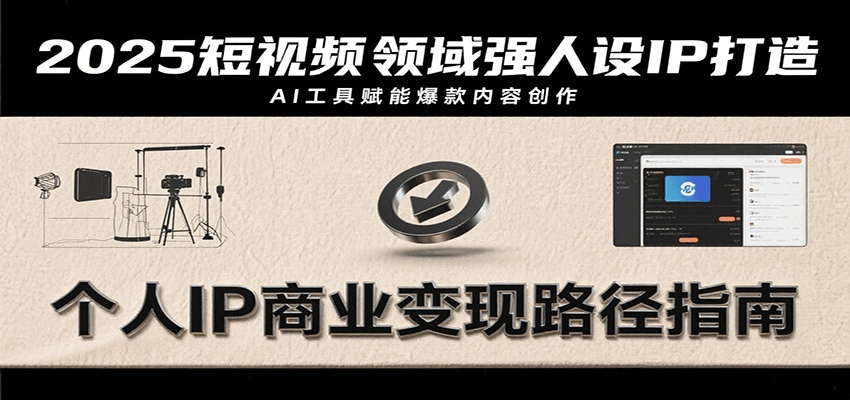 2025短视频领域强人设IP打造，结合爆款案例与AI工具应用，从个人出镜到商业成交转化-智点网
