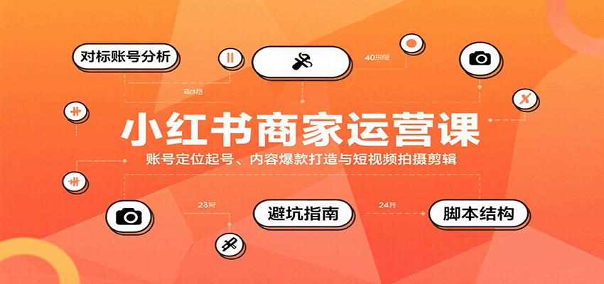 小红书商家运营课，账号定位起号、内容爆款打造与短视频拍摄剪辑-智点网