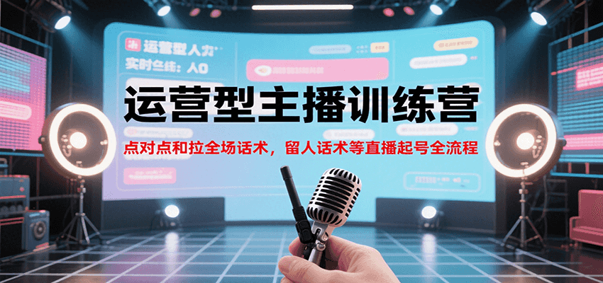 运营型主播训练营，点对点和拉全场话术，留人话术等直播起号全流程(更新8月)-智点网