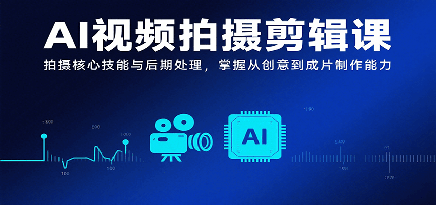 AI视频拍摄剪辑课，拍摄核心技能与后期处理，掌握从创意到成片制作能力-智点网