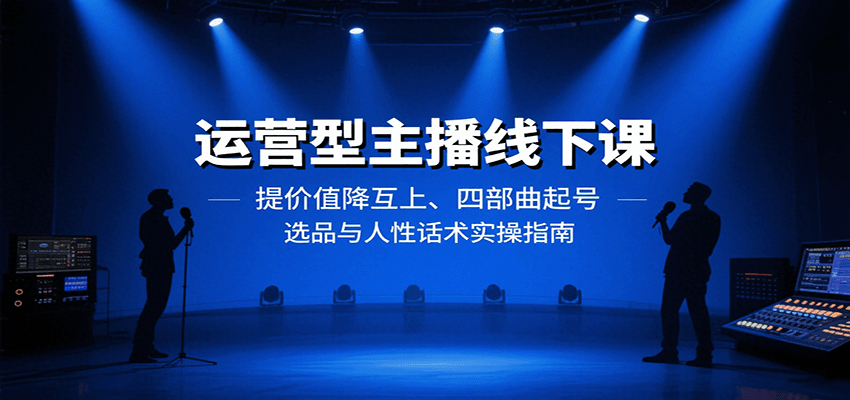 运营型主播线下课：提价值降互上、四部曲起号、选品与人性话术实操指南-智点网