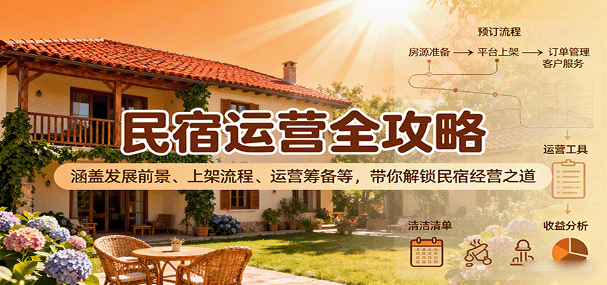 民宿运营全攻略：涵盖发展前景、上架流程、运营筹备等，带你解锁民宿经营之道-智点网