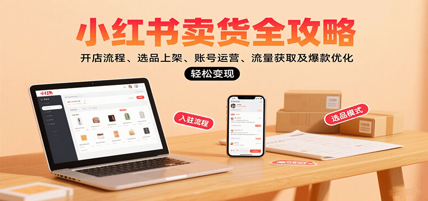 小红书卖货全攻略：开店流程、选品上架、账号运营、流量获取及爆款优化，轻松变现-智点网