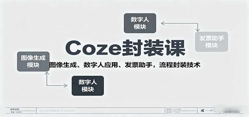 Coze封装课,图像生成、数字人应用、发票助手,流程封装技术-智点网