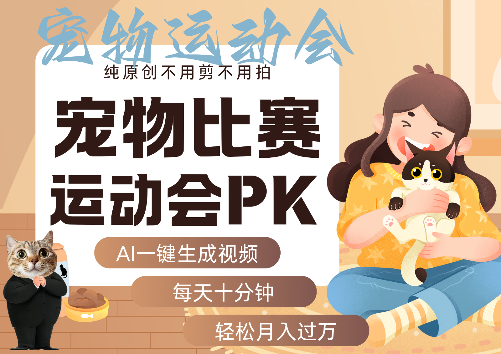 AI萌宠运动员跳水 射击 篮球 足球比赛 每天十分钟 附详细提示词文案库 代替做…-智点网