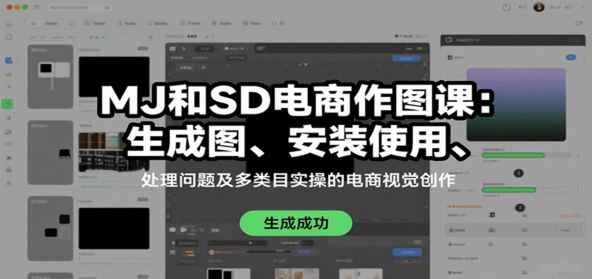 MJ和SD电商作图课：生成图、安装使用、处理问题及多类目实操的电商视觉创作-智点网