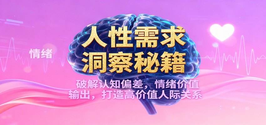 人性需求洞察秘籍，破解认知偏差，情绪价值输出，打造高价值人际关系-智点网