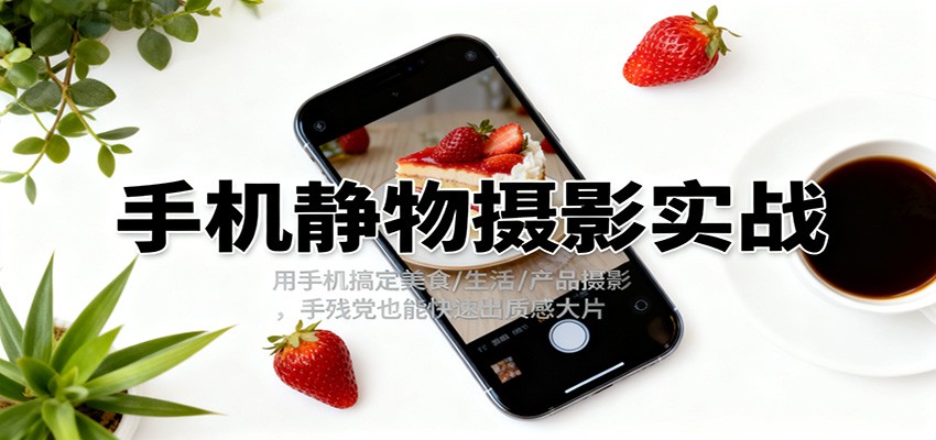 手机静物摄影实战，用手机搞定美食/生活/产品摄影，手残党也能快速出质感大片-智点网