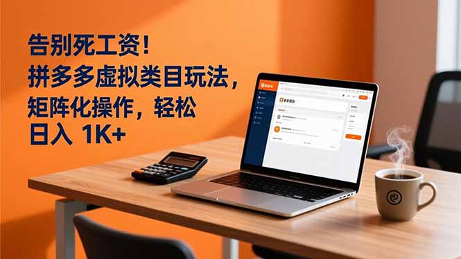 告别死工资！拼多多虚拟类目玩法，矩阵化操作，轻松日入 1K+-智点网