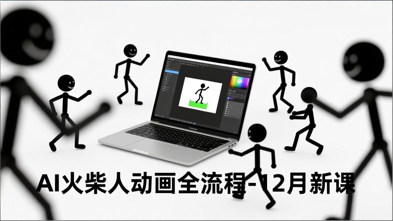 AI火柴人动画全流程-12月新课，文案生成、声音克隆、视频剪辑，零基础快速产出动画-智点网