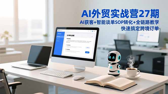 AI外贸实战营27期，AI获客+智能谈单+SOP转化+全链路教学，快速搞定跨境订单-智点网