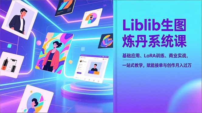 Liblib生图炼丹系统课，基础应用、LoRA训练、商业实战，一站式教学，赋能接单与创作月入过万-智点网
