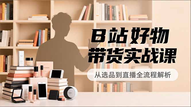 B站好物带货实战课，账号定位、选品拍摄、运营变现，全流程教学，实现UP主月入过万-智点网