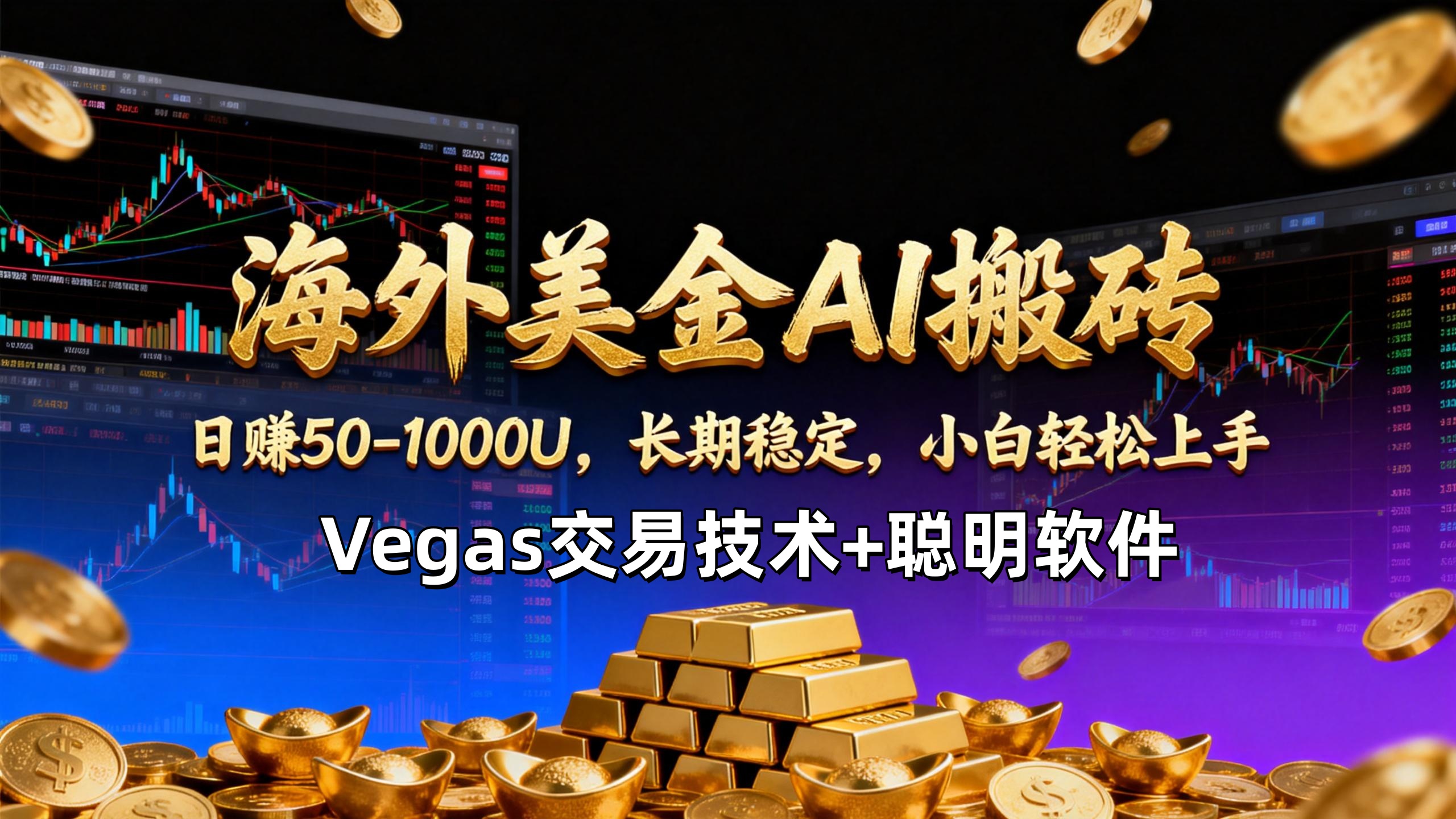 【海外美金AI搬砖】Vegas交易技术+聪明软件，日赚50-1000U，长期稳定，小白轻松上手。-智点网