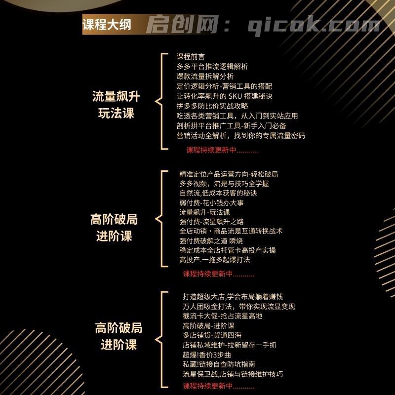 图片[2]-大炮电商-拼多多全阶实战课程2026年1月18日更新-启创网