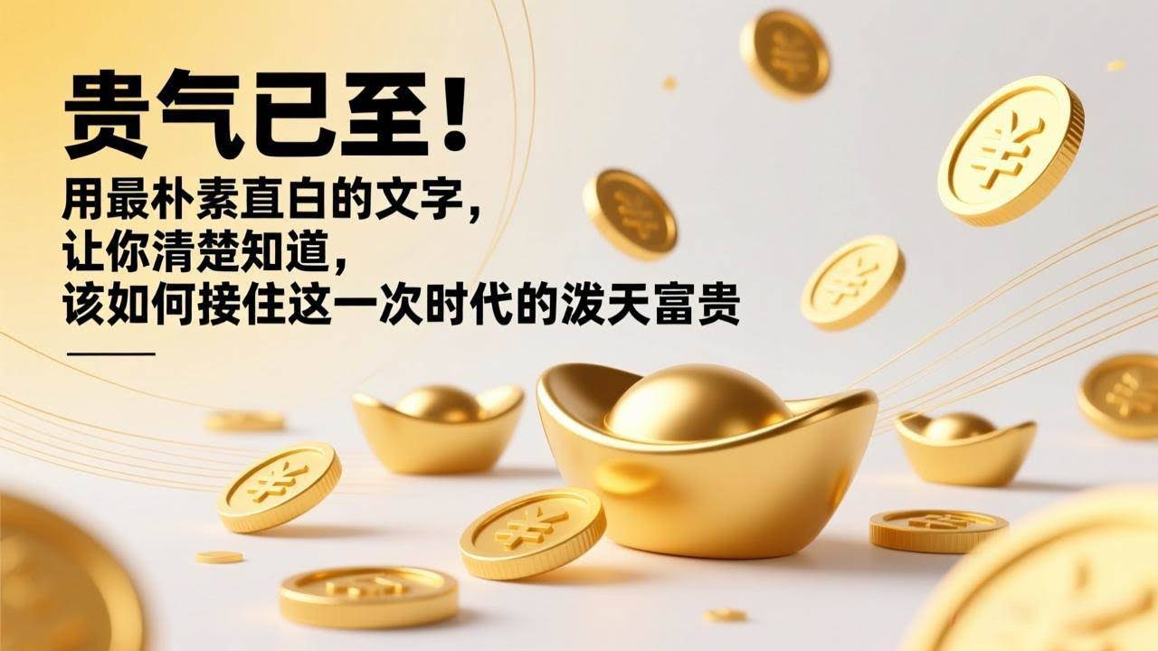 （17049期）付费文章：贵气已至！用最朴素直白的文字，让你清楚知道，该如何接住这一次时代的泼天富贵-智点网