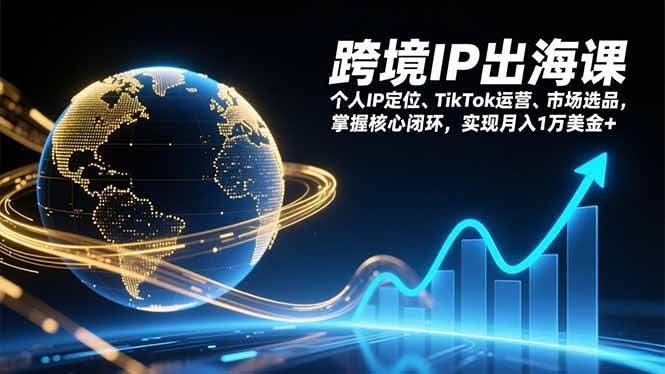 （17066期）跨境IP出海课，个人IP定位、TikTok运营、市场选品，掌握核心闭环，实现月入1万美金+-智点网