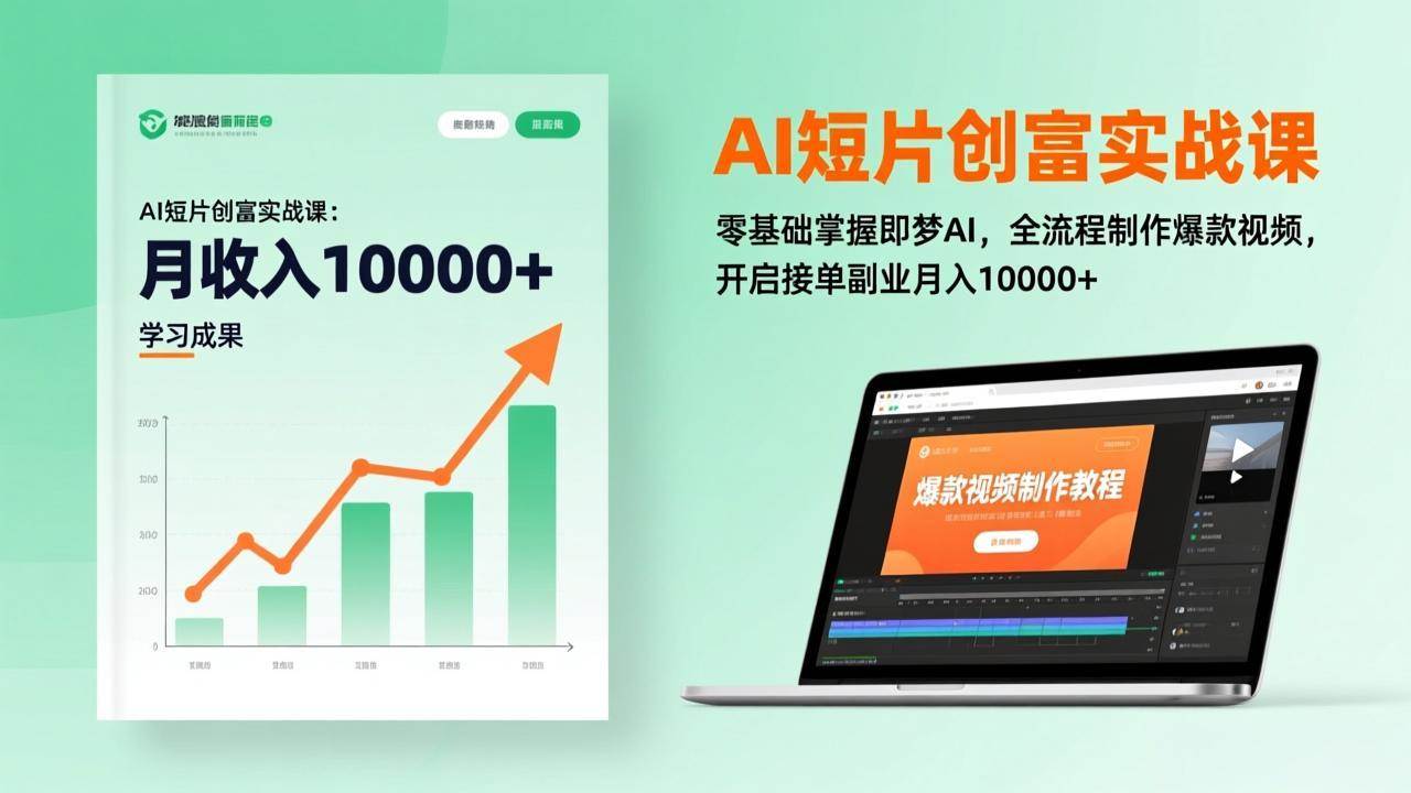 （17236期）AI短片创富实战课：零基础掌握即梦AI，全流程制作爆款视频，开启接单副业月入10000+(更新)-智点网