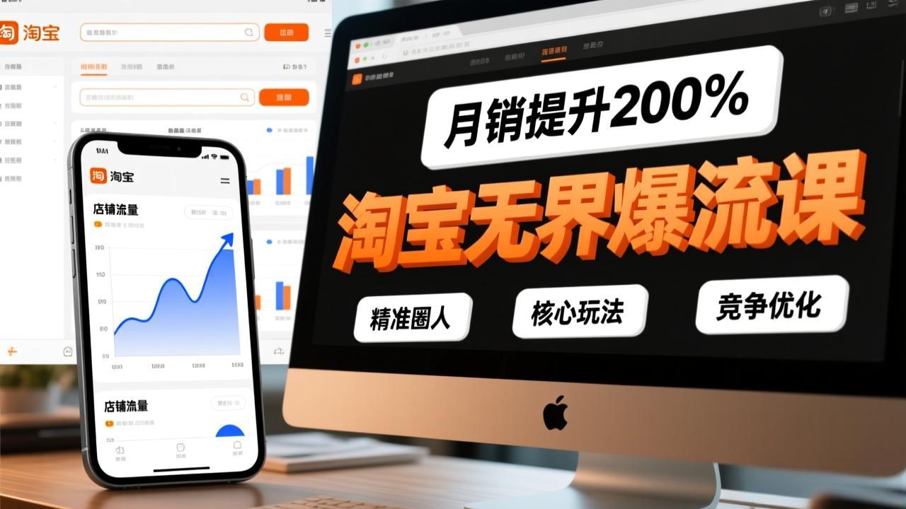 淘宝无界爆流课，精准圈人、核心玩法、竞争优化，快速引爆店铺流量，月销提升200%-智点网