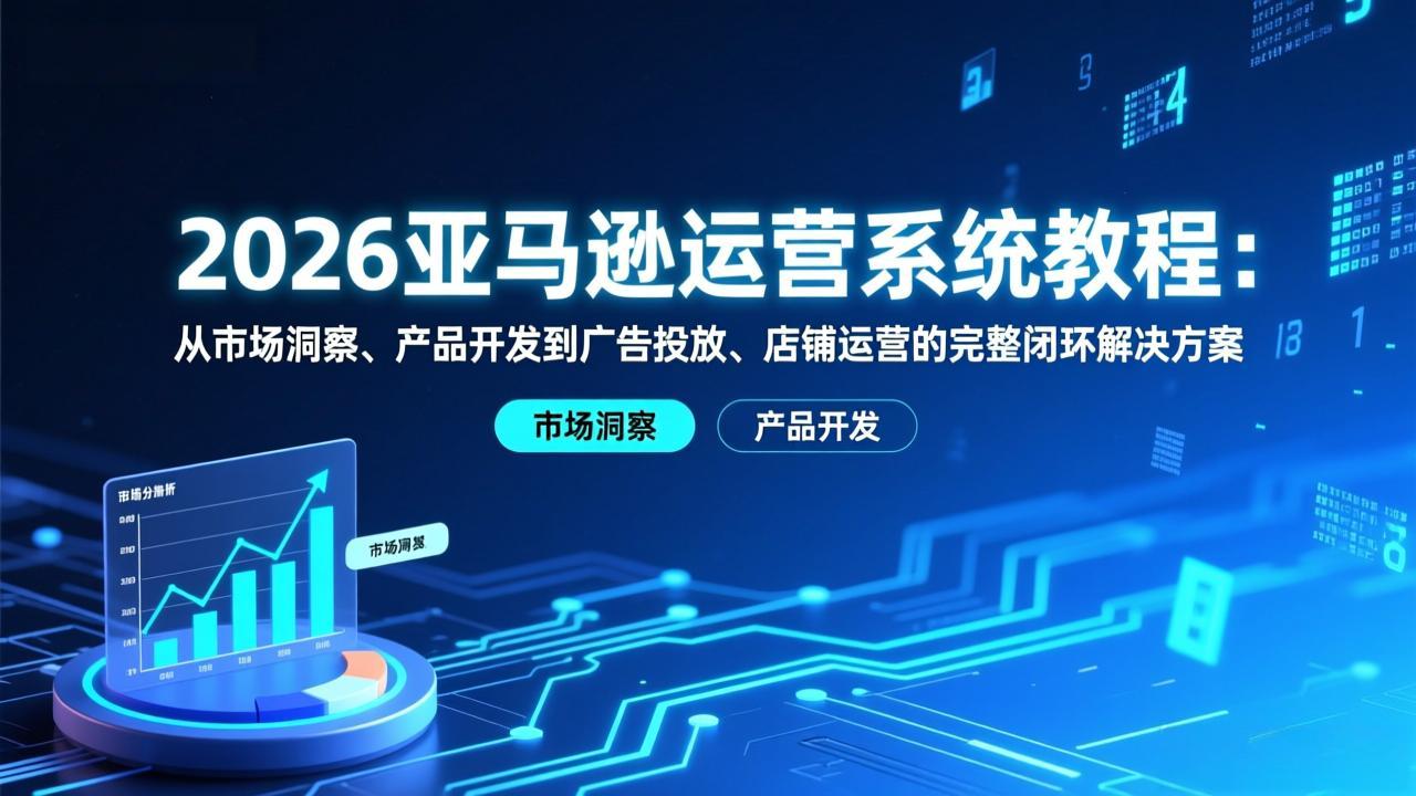 2026亚马逊运营系统教程：从市场洞察、产品开发到广告投放、店铺运营的完整闭环解决方案-智点网