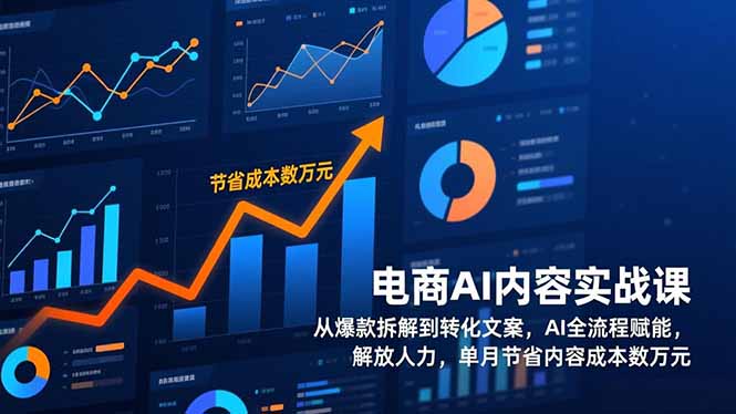 电商AI内容实战课，从爆款拆解到转化文案，AI全流程赋能，解放人力，单月节省内容成本数万元-智点网