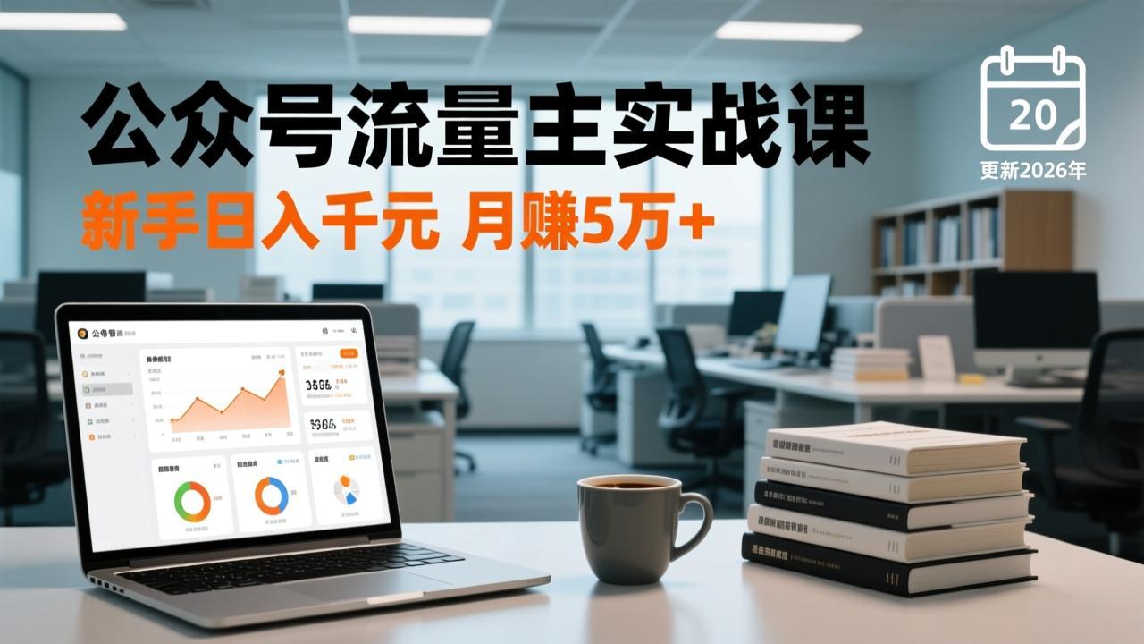 公众号流量主实战课，爆文写作、流量池运营、多平台分发，新手日入千元月赚5万+更新2026年-智点网