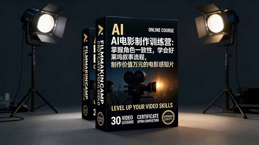 AI电影制作训练营：掌握角色一致性，学会好莱坞叙事流程，制作价值万元的电影感短片-智点网