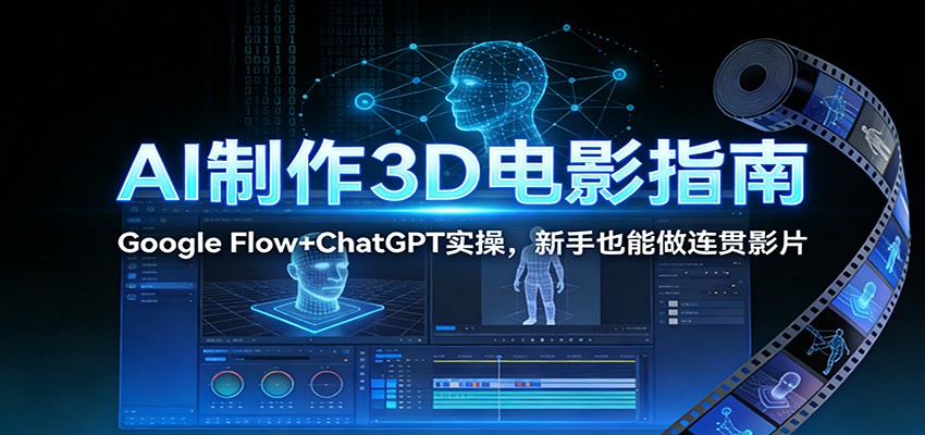 AI制作3D电影指南：Google Flow+ChatGPT实操，新手也能做连贯影片-智点网