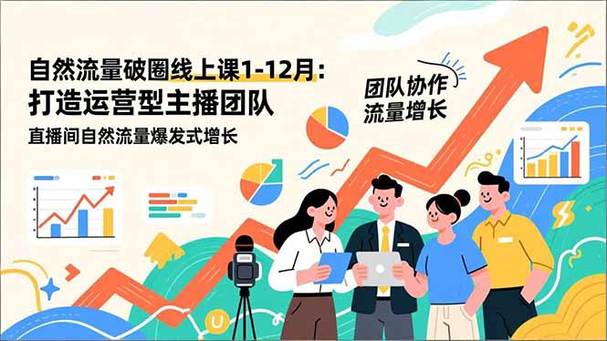 自然流量破圈线上课25年1-12月-更新：打造运营型主播团队 直播间自然流量爆发式增长-智点网