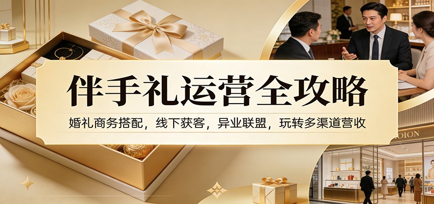 伴手礼运营全攻略：婚礼商务搭配，线下获客，异业联盟，玩转多渠道营收-智点网