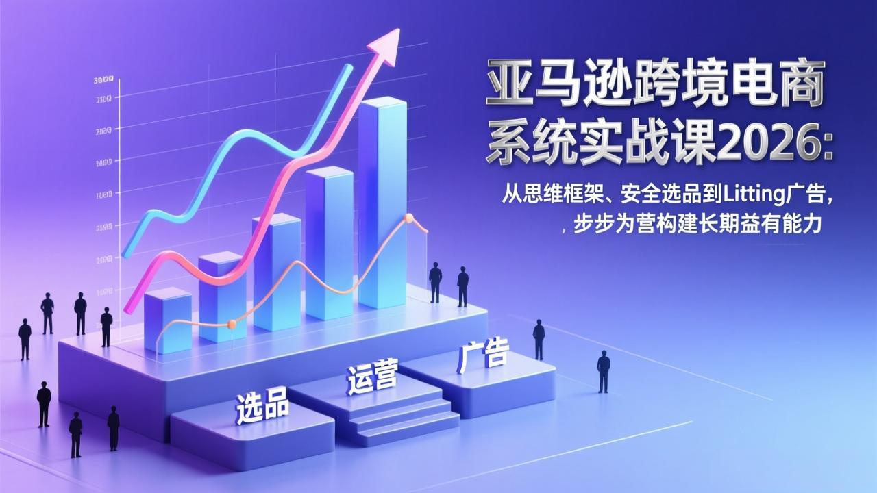 亚马逊跨境电商系统实战课2026：从思维框架、安全选品到Listing广告，步步为营构建长期盈利能力-智点网
