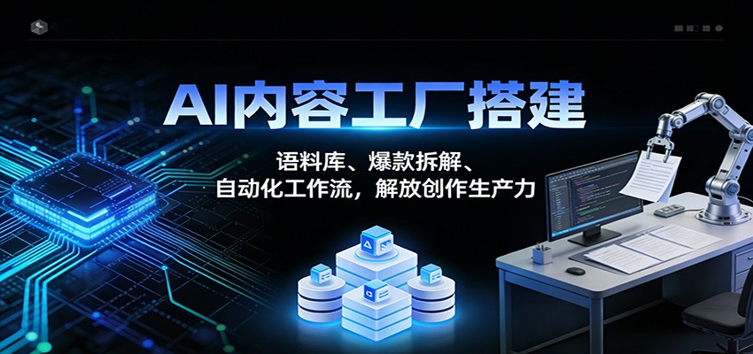 AI内容工厂搭建：语料库、爆款拆解、自动化工作流，解放创作生产力-智点网