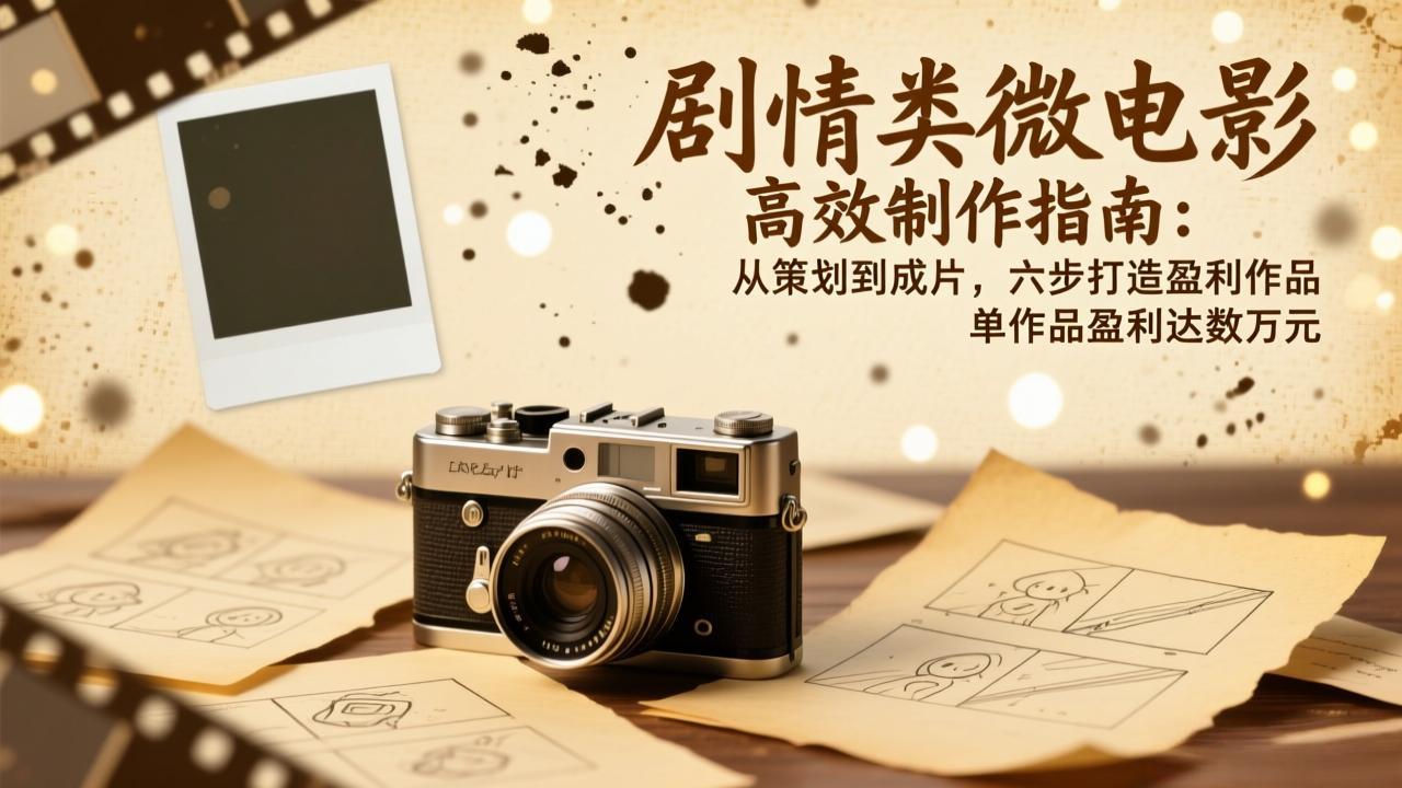剧情类微电影高效制作指南：从策划到成片，六步打造盈利作品，单作品盈利达数万元-智点网