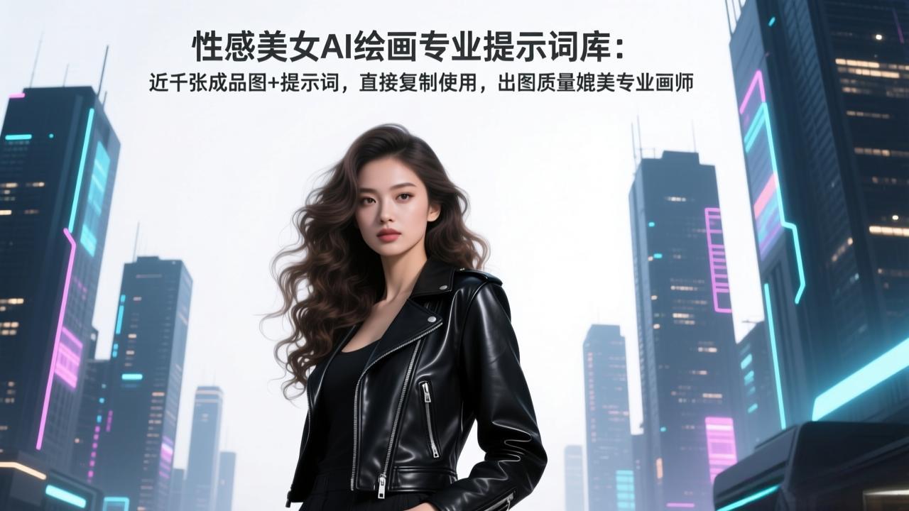 性感美女AI绘画专业提示词库：近千张成品图+提示词，直接复制使用，出图质量媲美专业画师-智点网