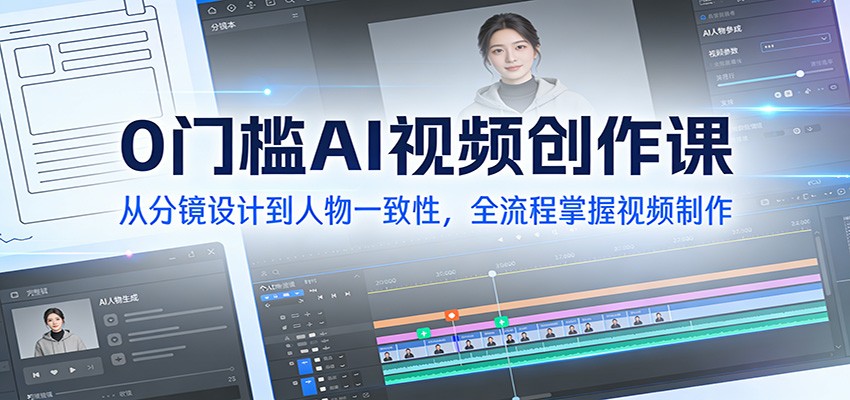 0门槛AI视频创作课：从分镜设计到人物一致性，全流程掌握视频制作-智点网