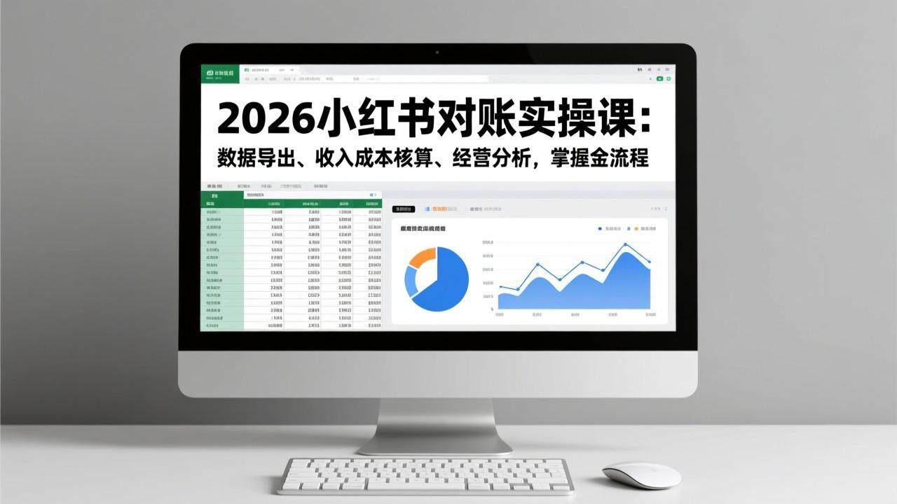 2026小红书对账实操课：数据导出、收入成本核算、经营分析，掌握全流程-智点网