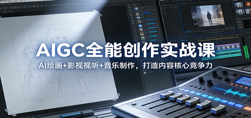 AIGC全能创作实战课：AI绘画+影视视听+音乐制作，打造内容核心竞争力-智点网