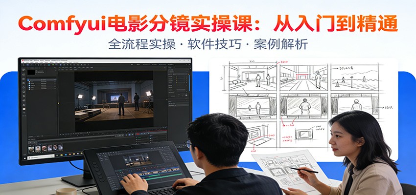 ComfyUI电影分镜实操课：分镜一致性，全流程AI视频制作，零基础也能做专业分镜-智点网