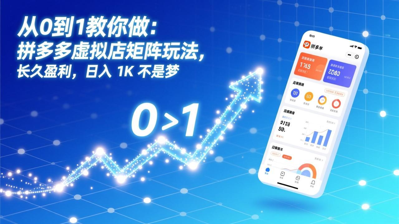 从0到1教你做：拼多多虚拟店矩阵玩法，长久盈利，日入 1K 不是梦-智点网