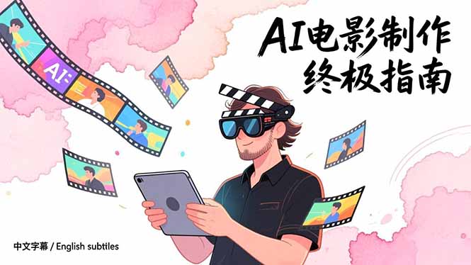 AI电影制作终极指南：从创意到成片，系统掌握智能影视全流程实战课(中英字幕-智点网