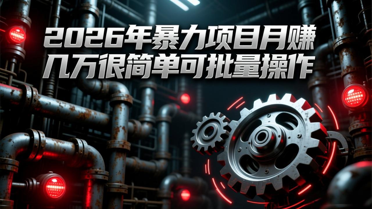 2026年暴力项目月赚几万很简单可批量操作，成本低，利润大-智点网