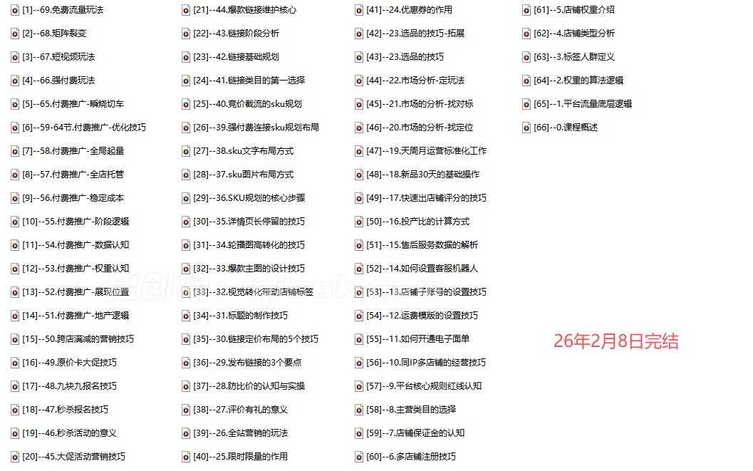 图片[3]-老陶电商拼多多运营成长必修课26年2月-启创网
