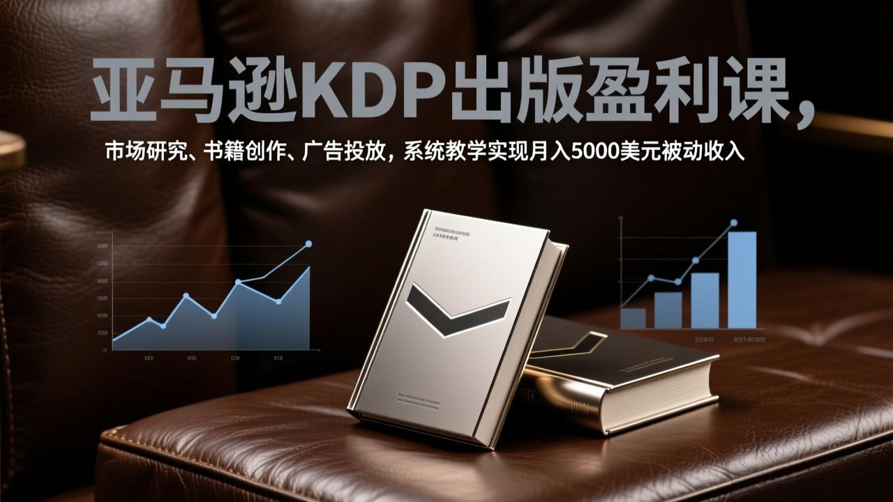亚马逊KDP出版盈利课，市场研究、书籍创作、广告投放，系统教学实现月入5000美元被动收入-智点网