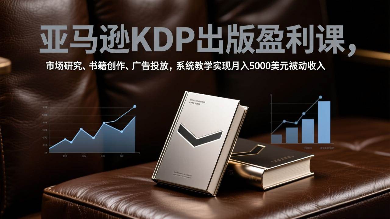（17295期）亚马逊KDP出版盈利课，市场研究、书籍创作、广告投放，系统教学实现月入5000美元被动收入-智点网